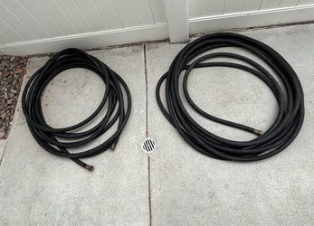 Two 50ft Heavy-Duty Black Garden Hoses - $15 for both