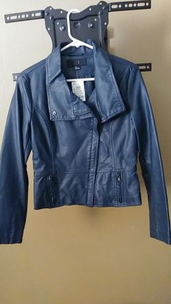 Blue Leather Women's Jacket