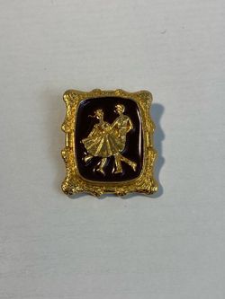 Scarf clip Slide Vintage 60s Country Square Swing Dancing Metal