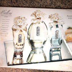 Perfume Bottle Set  With Silver 