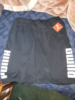 Black puma shorts