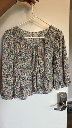 a.n.a Floral Long Sleeve Blouse