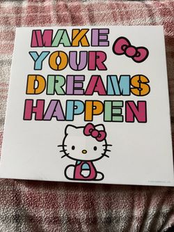 Hello Kitty "Make Your Dreams Happen" Art Print