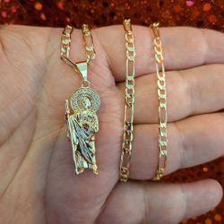 San Judas Pendant With Chain 