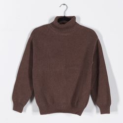 Quince Chocolate Brown Turtleneck Sweater