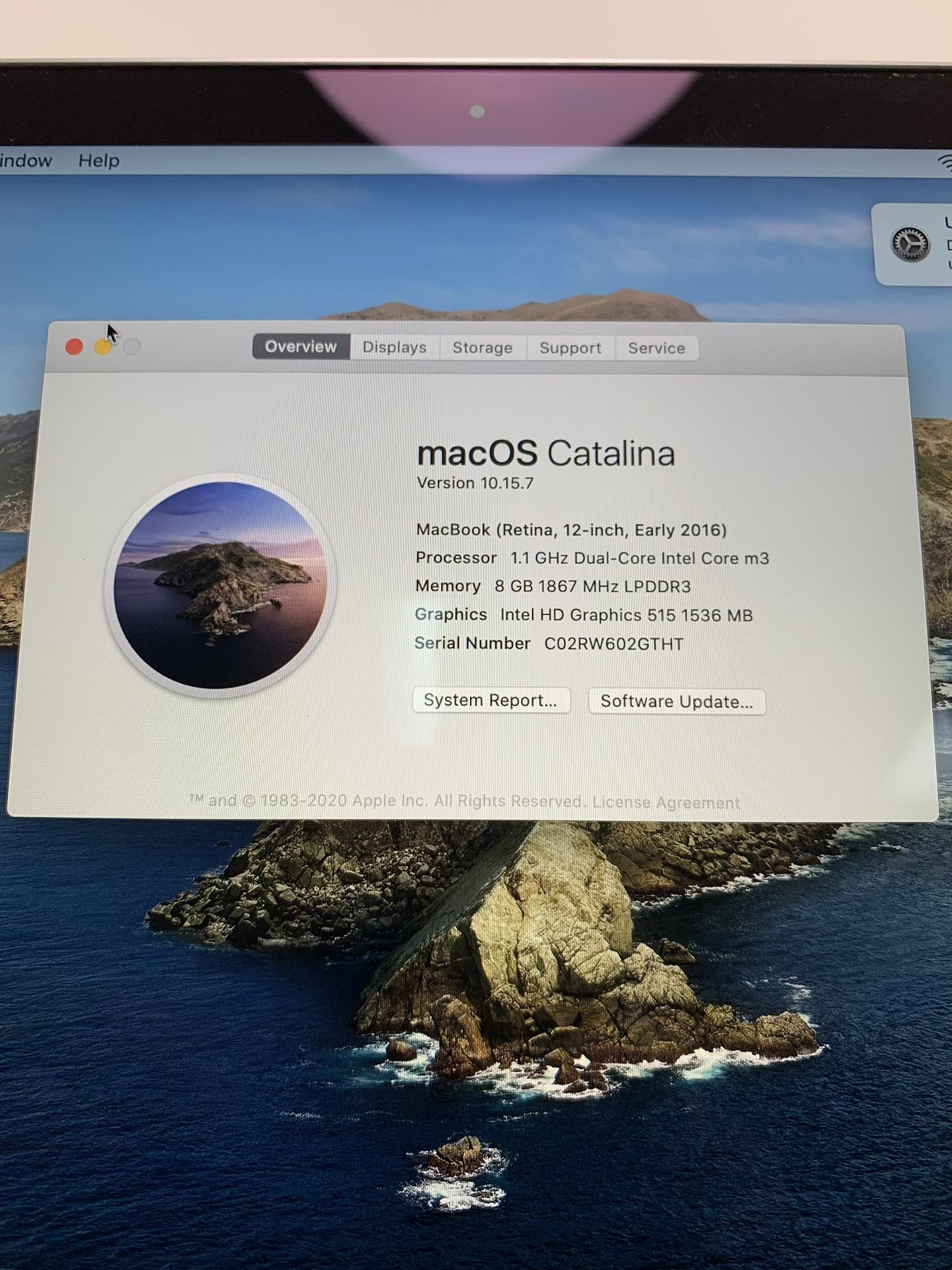 Macbook early 2016, 12 inch, M3 core, with warranty