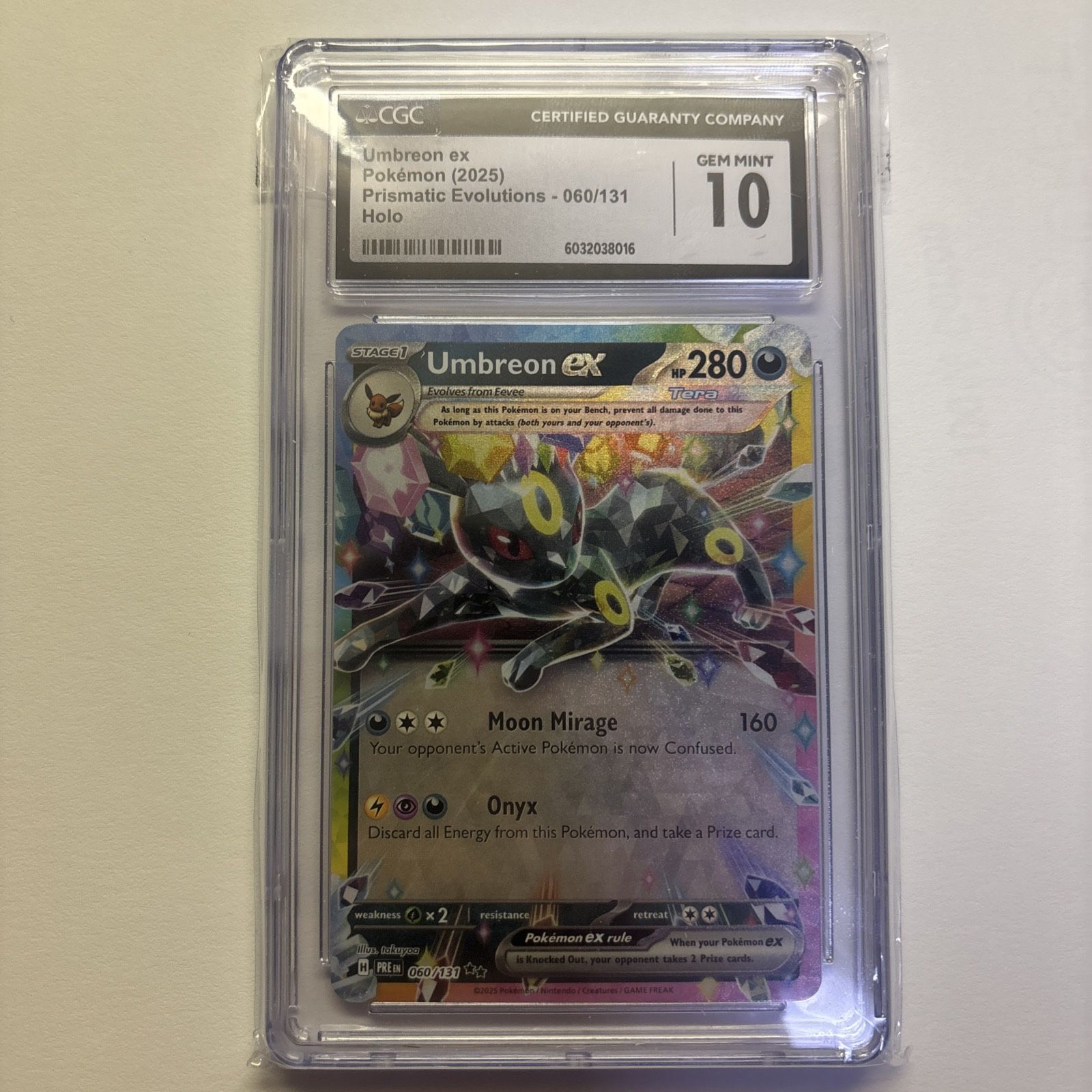 Umbreon Ex Prismatic Evolution CGC 10