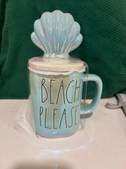 Rae Dunn - beach mug with seashell lid