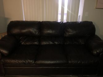 Dark brown couches