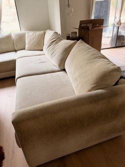 Crate and Barrel gather sectional