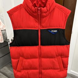 Forever 21 red puffer vest new mens size small