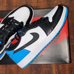 Air Jordan 1 Retro Low OG Black Dark Powder Blue 