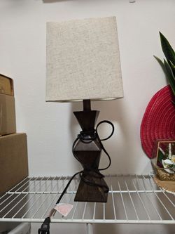 Wooden table lamp