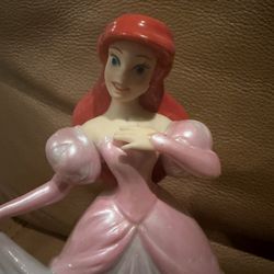 Disney The Little Mermaid Shiny Glossy Pink Dress Porcelain 6” Figurine Figure