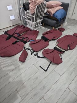 Civic 2022 to 2025 Burgundy Leather  Seat Covers Set