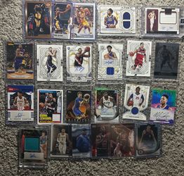 Big 23 Card NBA Lot - MJ, Kobe, Wemby, 8 Autos, Relics, Serial #’s
