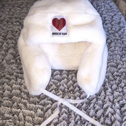 House Of Fluff Hat White
