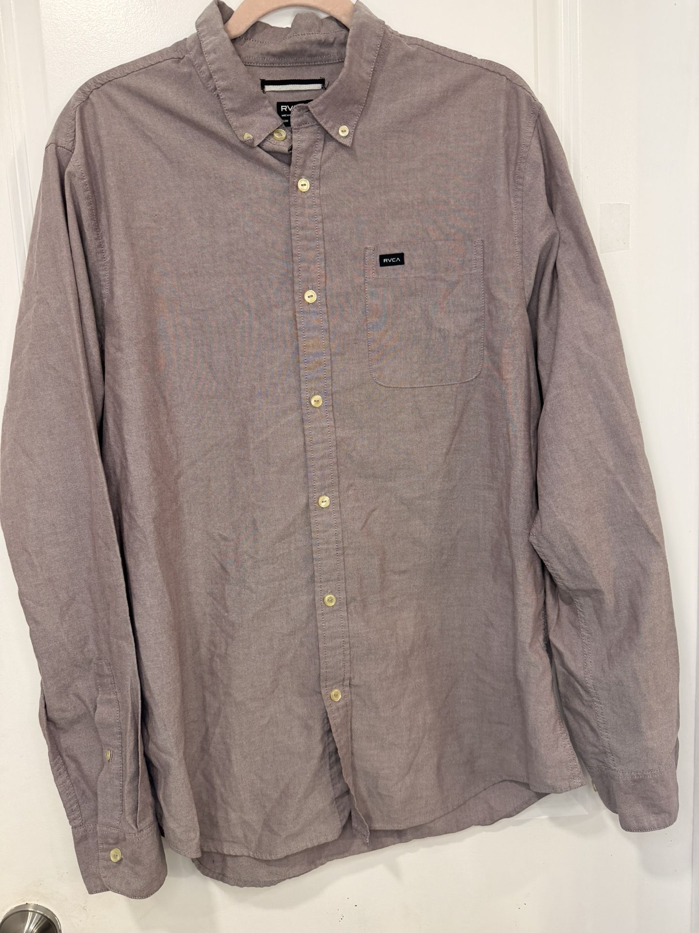 Men’s XL RVCA Ash Purple Button Down