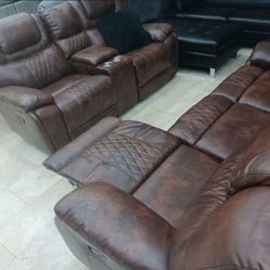 Spring Blowout Sale. Santiago Brown, Leather Reclining Sofa And Loveseat Set Only $1199. Easy Finance Option. Same-Day Delivery.