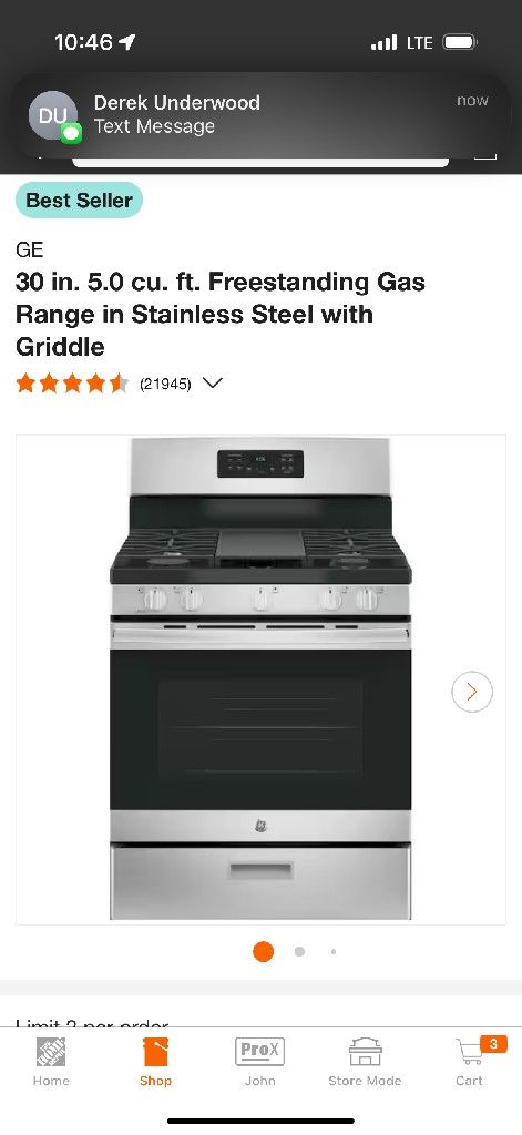 GE Gas Range