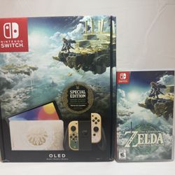 Nintendo Switch OLED Zelda Tears of the Kingdom Edition + Physical Game BUNDLE  BRAND NEW