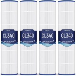 Pool Filter Cartridges 4 Pack CL340 for Jandy CV340 PJAN85 C-7459 FC-0800 340 Sq Ft