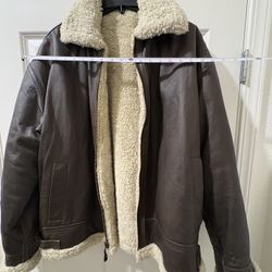 Wilson Men's Leather Jacket Brown Size Large