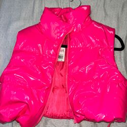 Puffer Jacket Hot Pink Never Used Size S