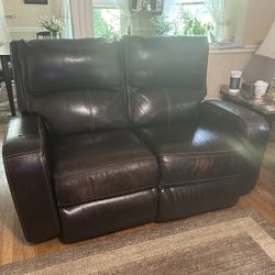 Leather Electric Loveseat