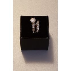 Engagement Wedding Ring Set- Included Ring & Band Thumbnail