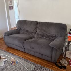 Reclining Large Grey Couch