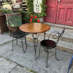 Antique Bistro Table Set