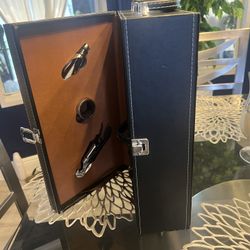 Two Wine Bottle Carrying Case With Access