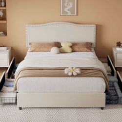 Queen Size Bed With Drawers 
