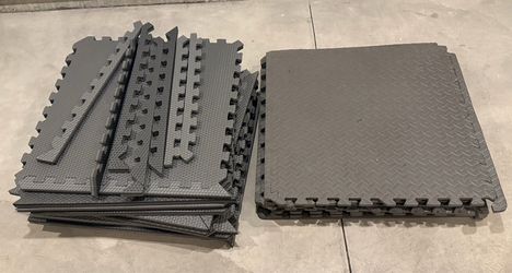 20 Interlocking Foam Floor Tiles - Gym / Play Mat (2 Styles, 10 Each)⁠