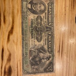 5 pesos Benito Juarez