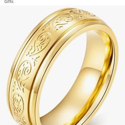 Wycian
Wycian Ring Bands Men, Unique Rings Stainless Steel Simple Pattern  for Man Women Graduation Jewelry G