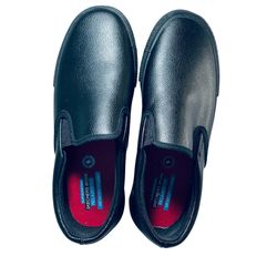 SKECHERS Work Relaxed Fit Gibson-Brogna SR Black Leather Shoes - Women's 8.5 new
