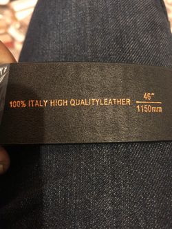 Personalized men’s belt 46 inches long