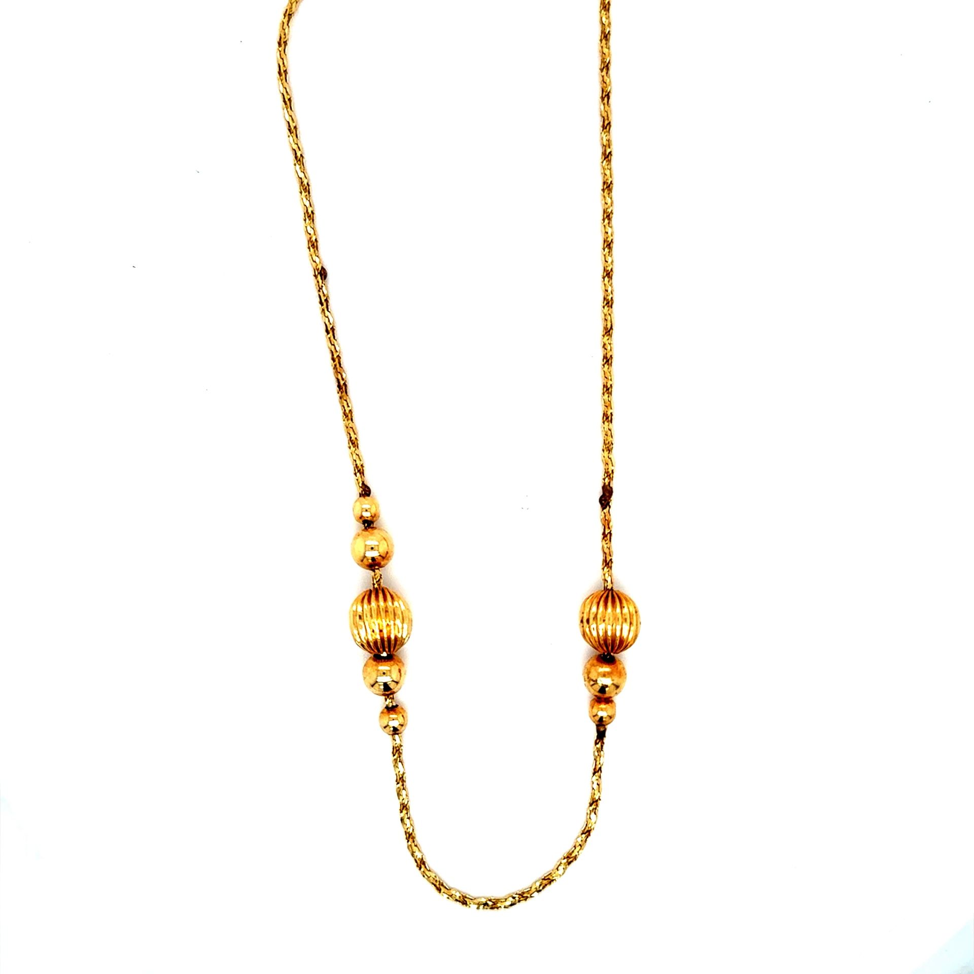 14K Gold Bead Necklace