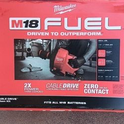 Milwaukee M18 FUEL Drain Snake with CABLE DRIVE Locking Feed System Kit