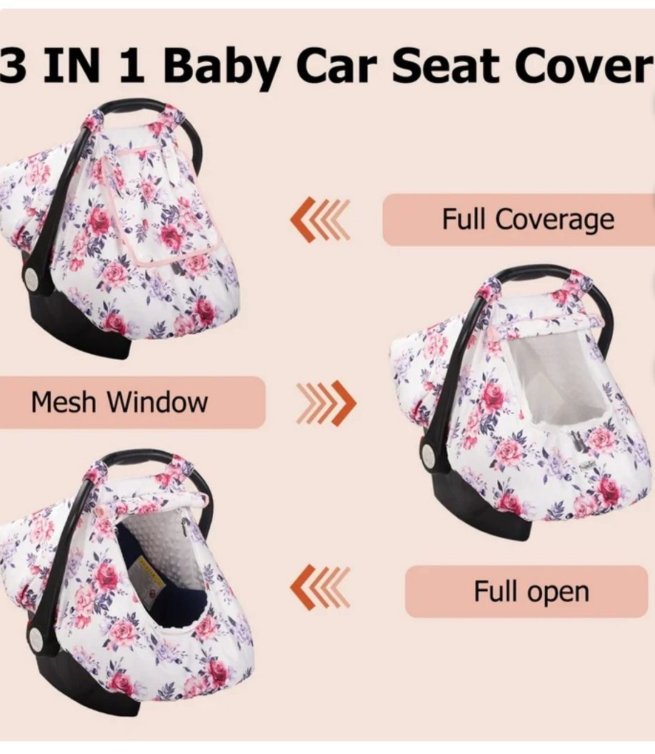 Car Seat Cover “3-in-1 “…Stroller Cover, And Nursing Cover $5