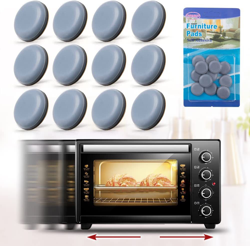 Kitchen Appliance Sliders, Easy Moving & Saving Space, 4 8 12Pcs 25mm Adhesive Magic Telfon Sliders Compatible with Most Coffee Makers, Mixer, Air Fry