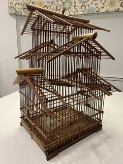 Bamboo Birdcage Vintage