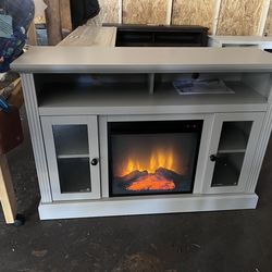 New tv stand electric fireplace heat hold uo to 55inch tvs dimensions pictures