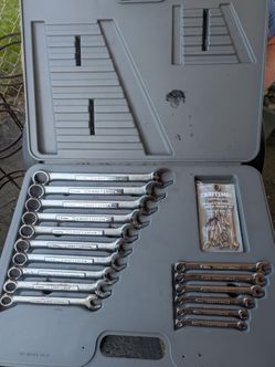 Vintage 26 piece Craftsman Combination Wrench set Metric in Hard Case
