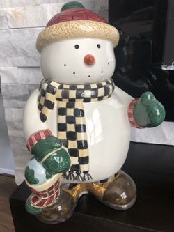 Snowman cookie jar