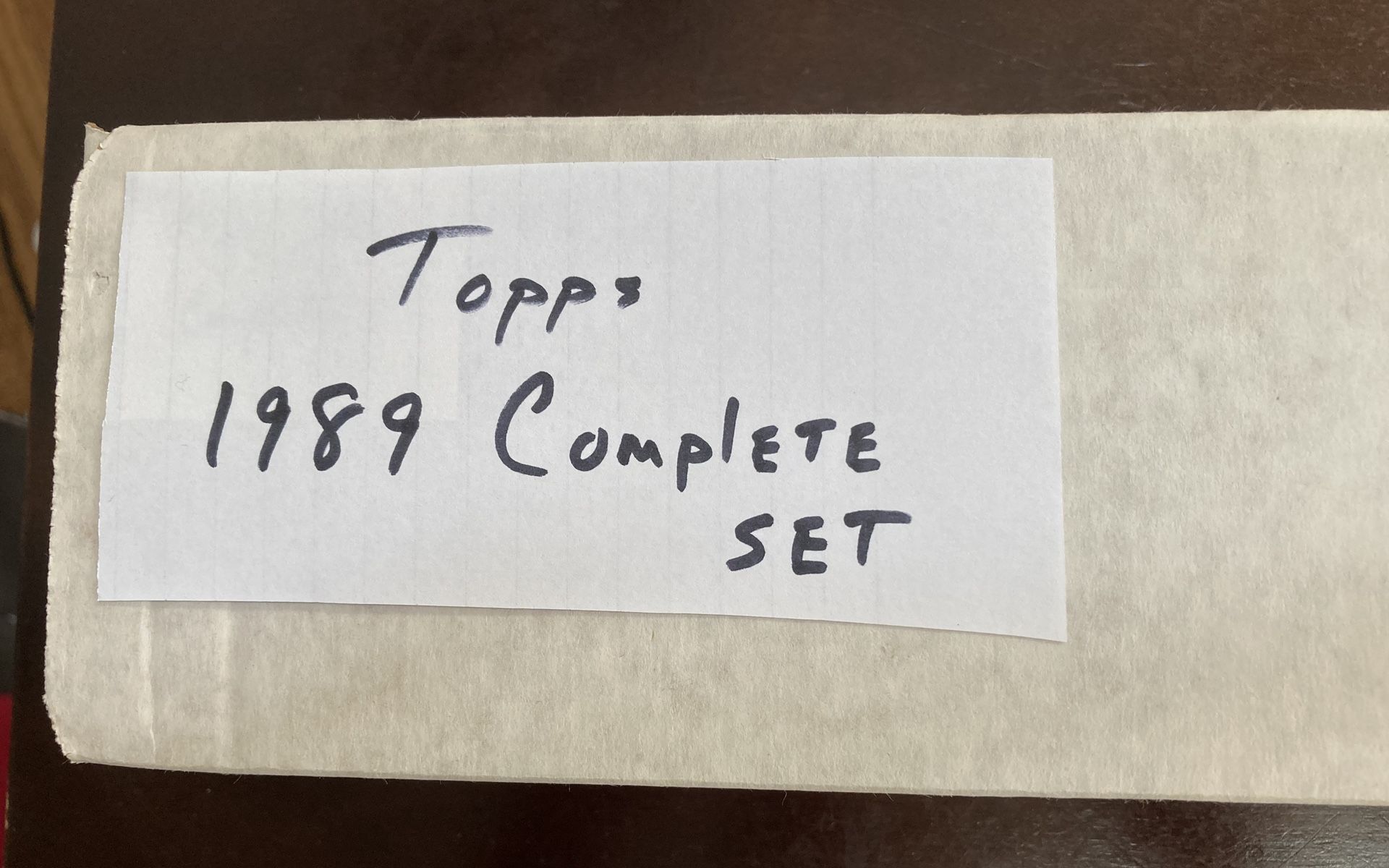 1989 Topps Baseball Complete Set.