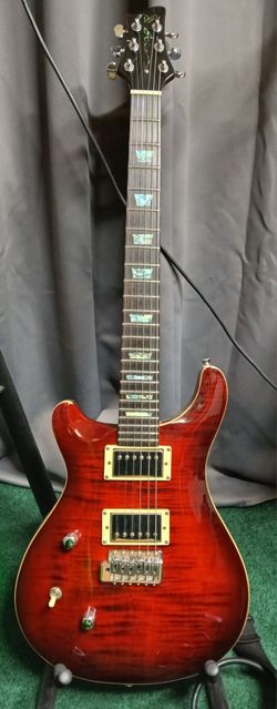 PRS Electric Guitar Cherry Burst Flame Top