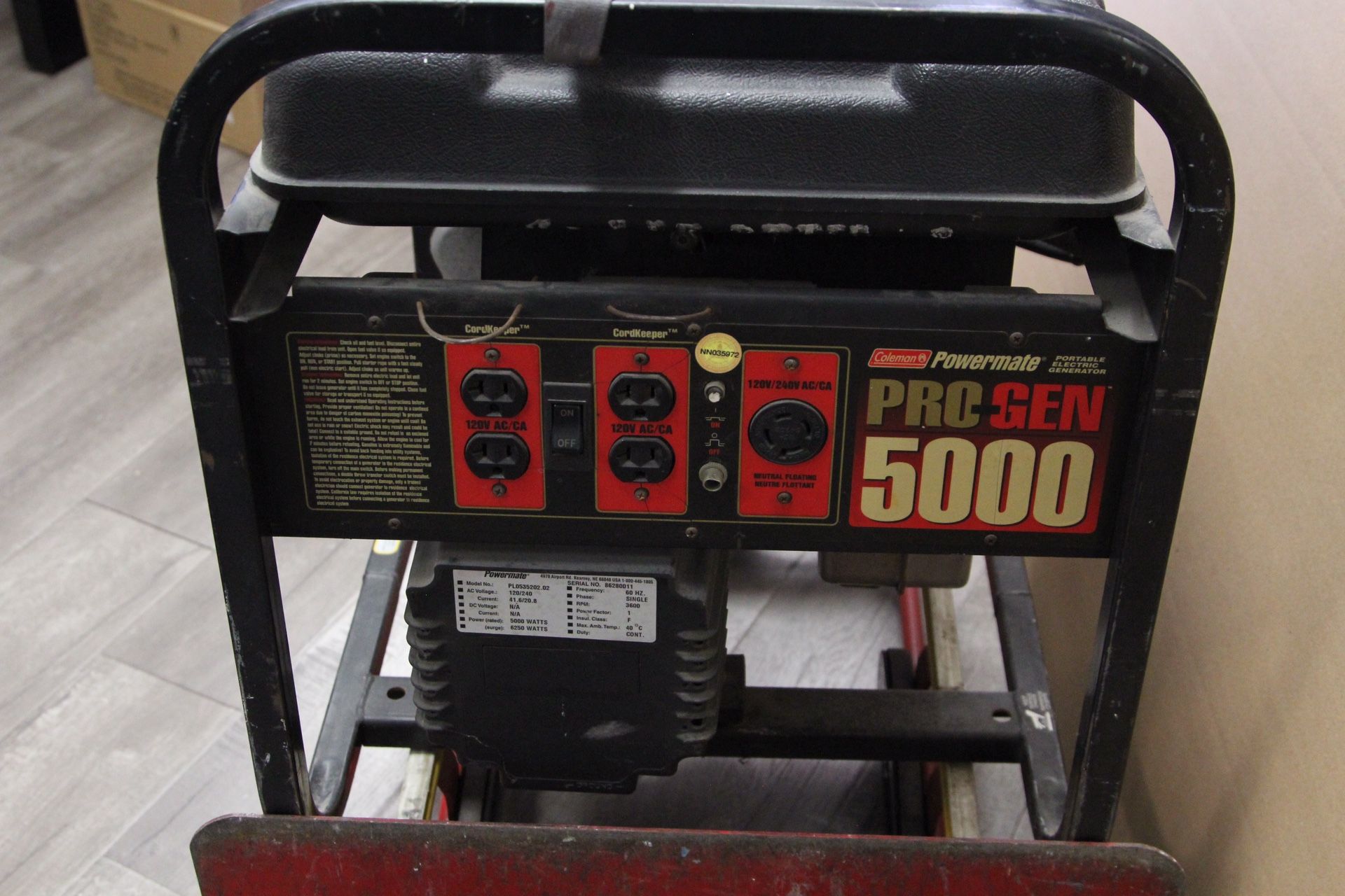Coleman PL0535202.02 Powermate Pro-Gen 5000 Gasoline Generator